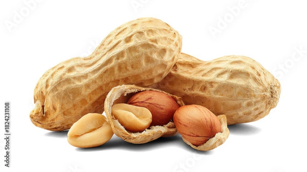 Obraz peanuts on a white background