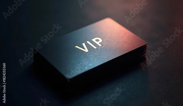 Obraz luxury vip branding on sharp geometric metallic surface