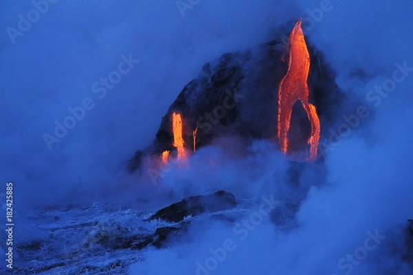 Obraz Lava flows from the Kilauea volcano