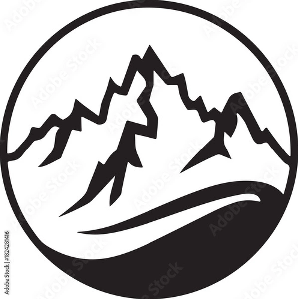 Obraz Mountain adventure logo vector image