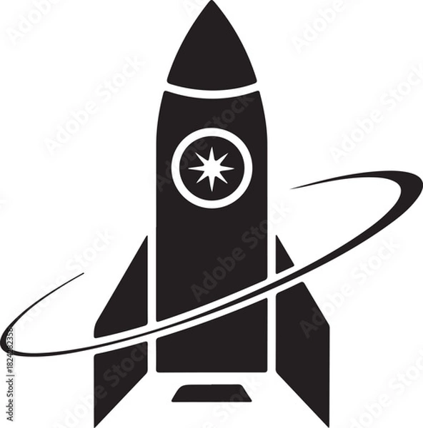Obraz Rocket icon line art vector image