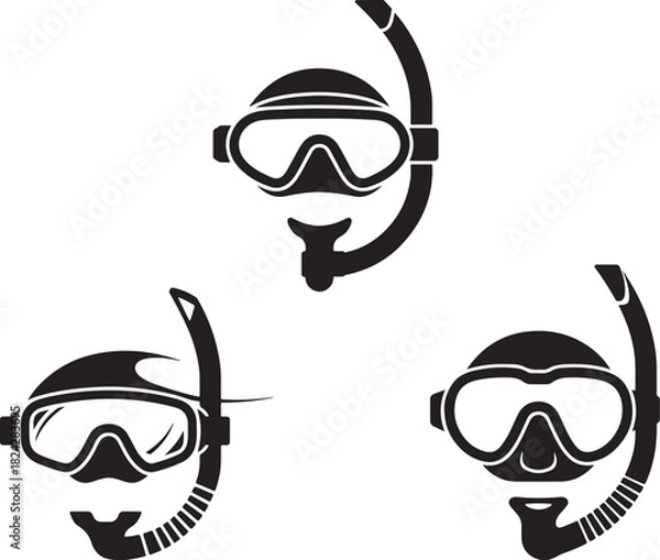 Obraz Snorkel and dive mask icon vector image