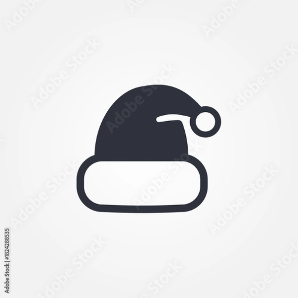 Fototapeta santa hat icon symbol illustration vector eps10 logo template design pattern seamless bright minimal design flat design realistic style simple design modern design