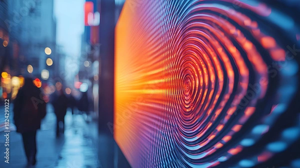 Fototapeta Abstract City Artwork with Dynamic Light and Urban Atmosphere