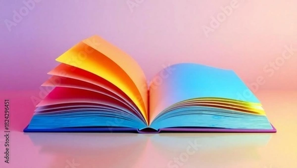 Obraz open book isolated on white background