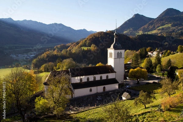 Obraz Kościół w górach