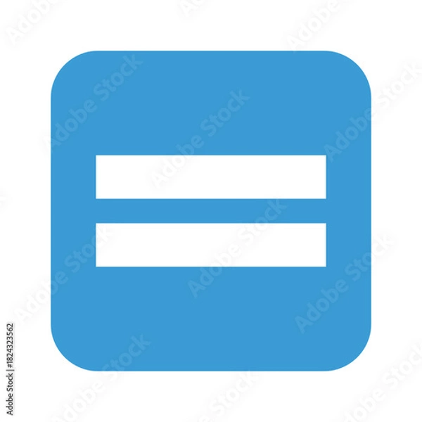 Obraz Blue equal sign icon in rounded square