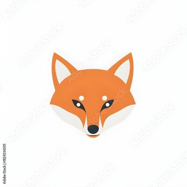 Fototapeta Fox mascot logo design vector illustration 