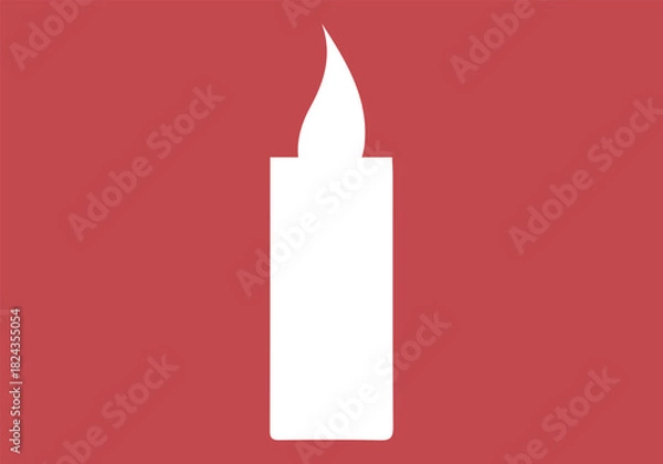 Obraz candle logo design with fire icon