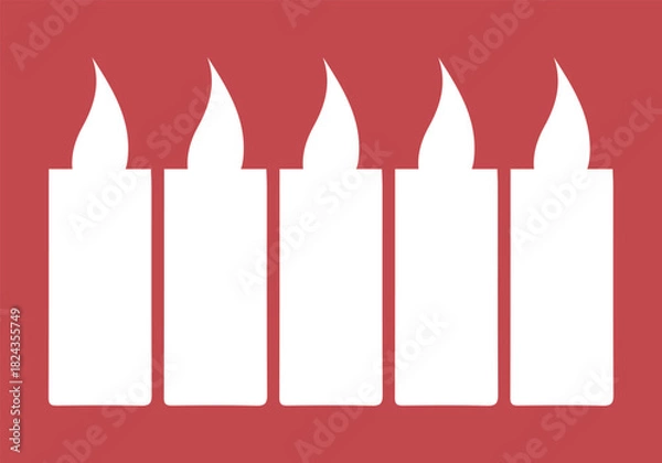 Obraz candle logo design with fire icon