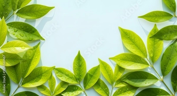 Obraz spring greenery, fresh green leaves, soft sunlight