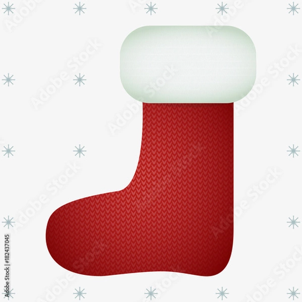 Obraz Christmas sock decoration icon.
