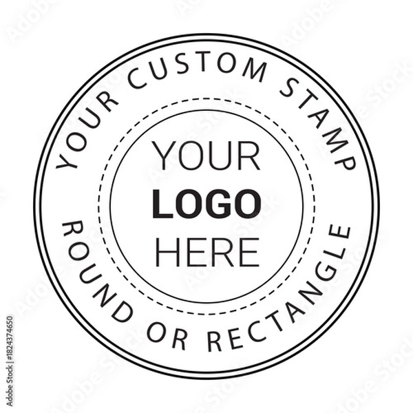 Fototapeta Custom Stamp Design Template with Logo Placeholder