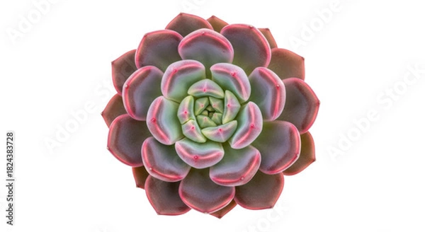 Obraz Echeveria Perle von Nürnberg succulent isolated PNG, rosette-shaped plant with fleshy leaves for desert garden and drought-tolerant landscaping