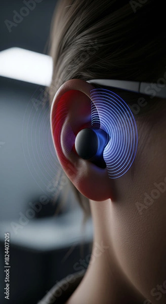 Fototapeta Smart Earbud Auditory Cortex Stimulation