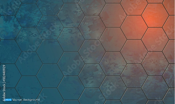 Obraz Abstract background with hexagon elements