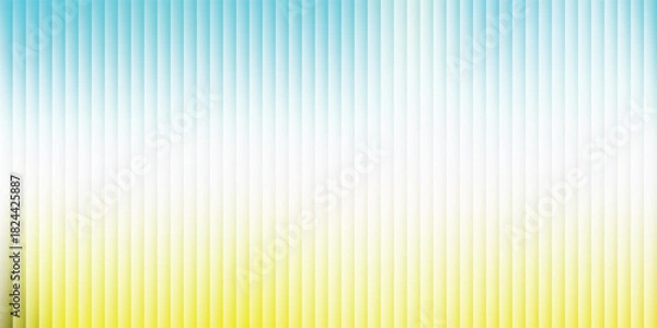 Fototapeta Iridescent ribbed glass background. Light blue frosted reeded wallpaper. Colored corrugated glass texture for door, window, rooftop. Wavy striped blurry surface overlay. Vector backdrop,eps10