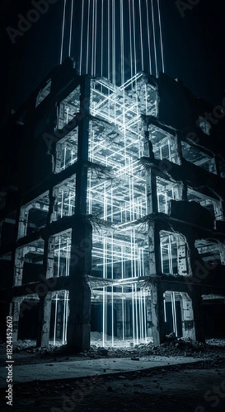 Obraz Scaffolding of Light Supporting Ruin