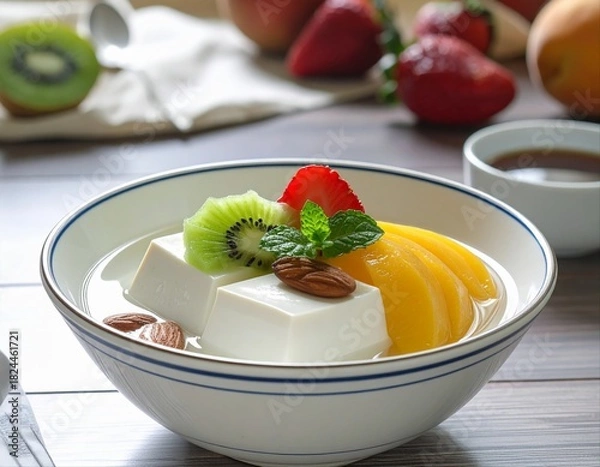 Obraz フルーツ杏仁豆腐
