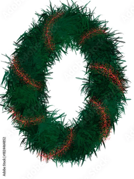 Obraz Numbers in Christmas theme