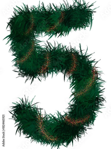 Obraz Numbers in Christmas theme