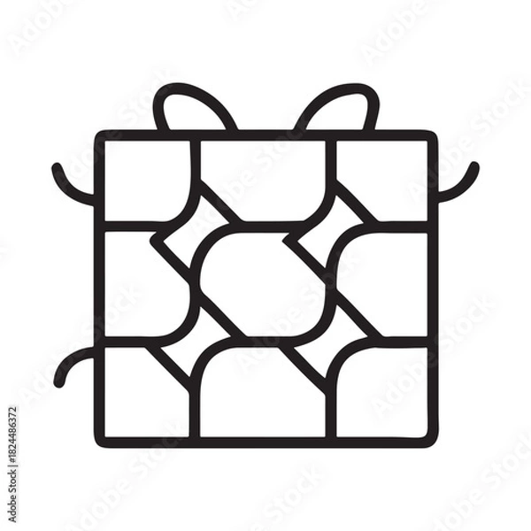 Fototapeta Abstract black and white seamless geometric pattern background vector illustration