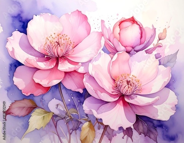 Obraz pink rose background