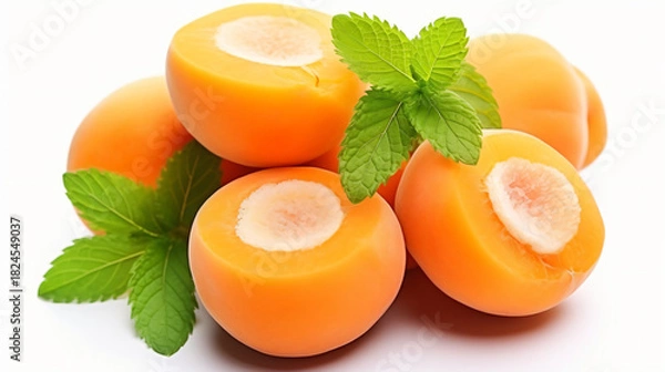 Fototapeta Fresh carrots with green leaves, Whole carrots with leafy tops