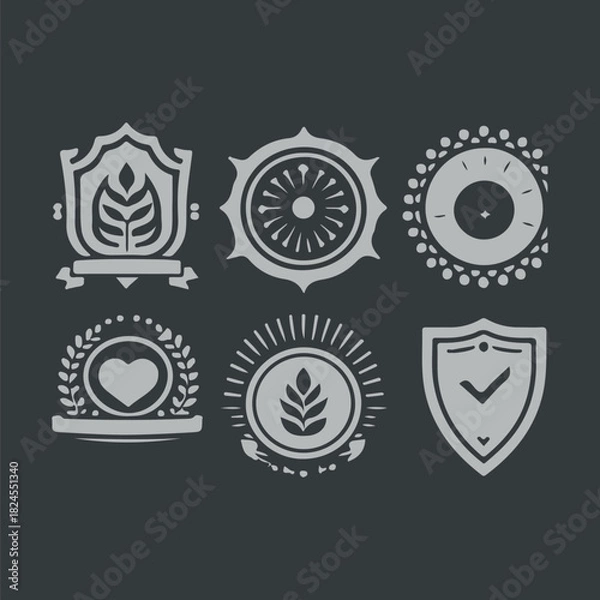 Fototapeta Design elements collection for crest making