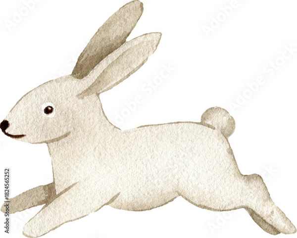 Fototapeta Cute Watercolor Bunny Illustration