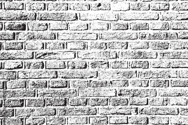 Obraz Distressed Black and White Brick Wall Texture