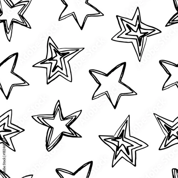 Fototapeta seamless pattern with stars.