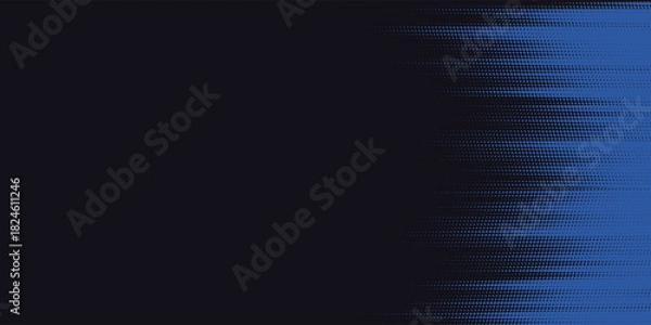 Fototapeta Halftone dots gradient grunge texture background blue and black color pattern. Dot pop art comic sport style vector illustration. grunge vector dots.eps10