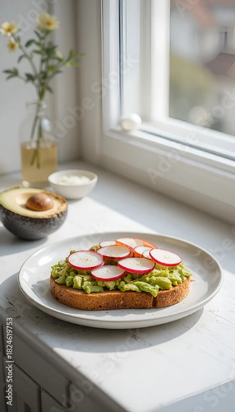 Fototapeta breakfast in the restaurant
