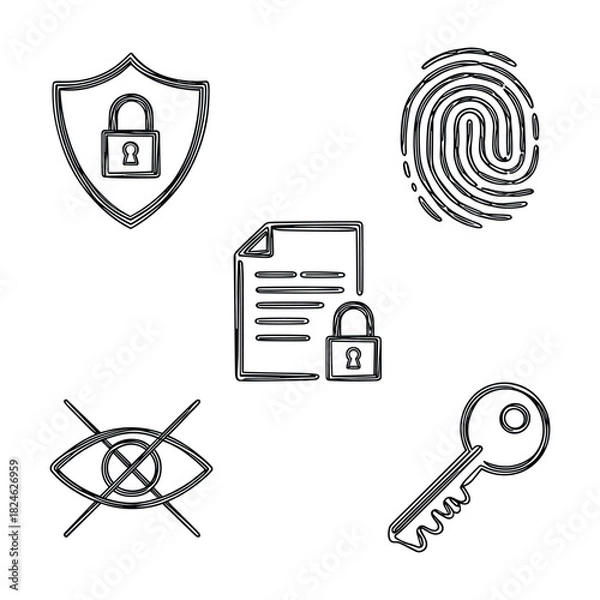 Fototapeta Abstract geometric shapes with vibrant color palette and bold typography