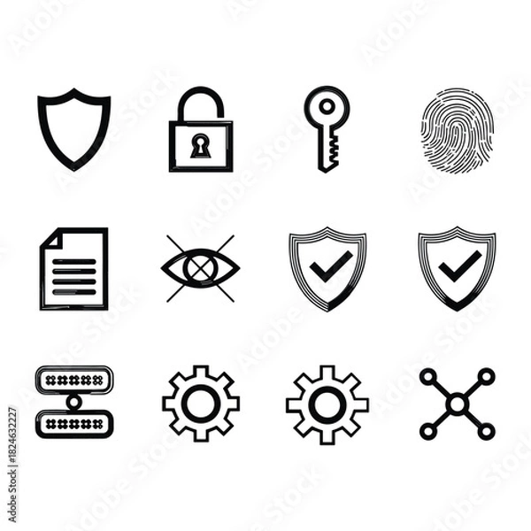 Fototapeta Abstract geometric pattern with bold color accents