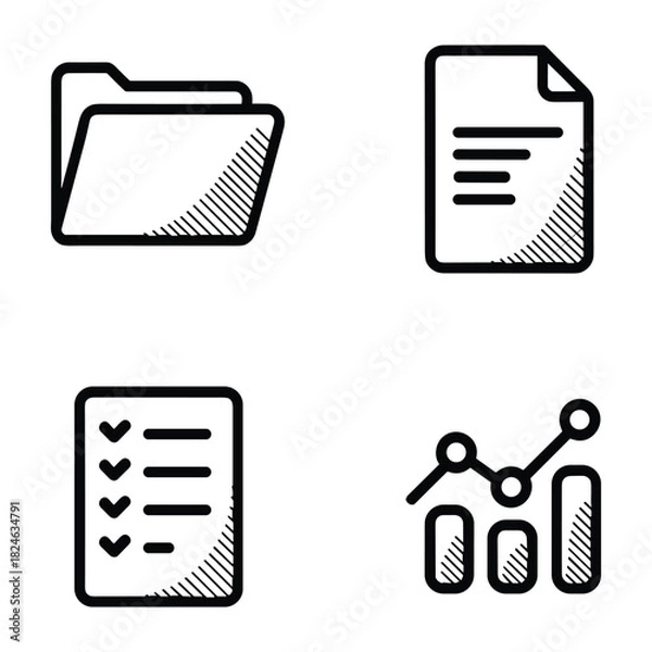 Fototapeta Abstract geometric design with bold colors and clean lines