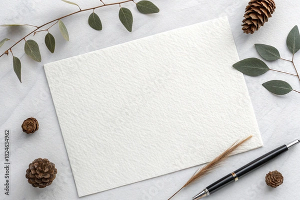 Obraz old paper notebook and pen