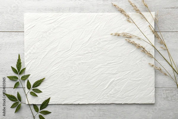 Obraz old paper with wheat ears