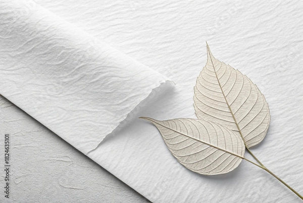 Obraz leaf on a white background