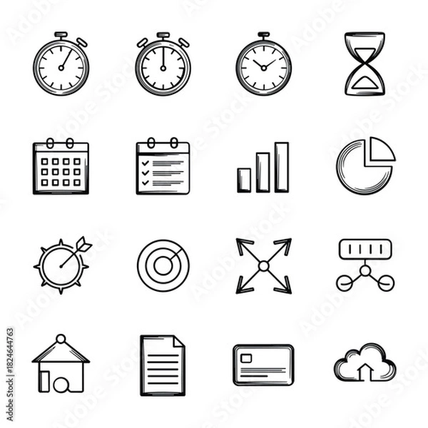 Fototapeta Abstract geometric design with bold color accents