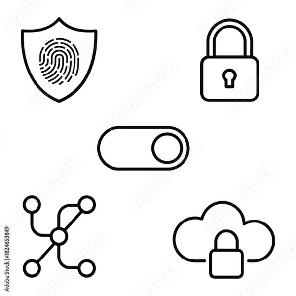 Fototapeta Abstract geometric shapes with bold colors and clean lines