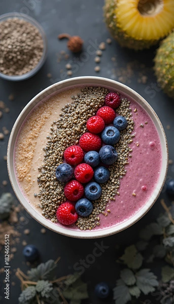 Fototapeta spices on a wooden background