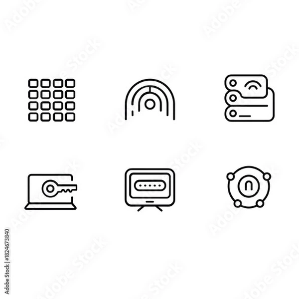 Fototapeta Abstract geometric shapes with vibrant color palette