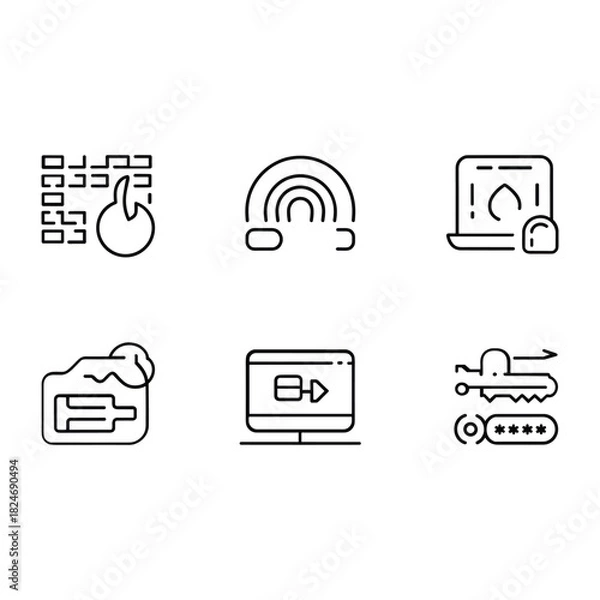 Fototapeta Abstract geometric pattern with bold colors and clean lines