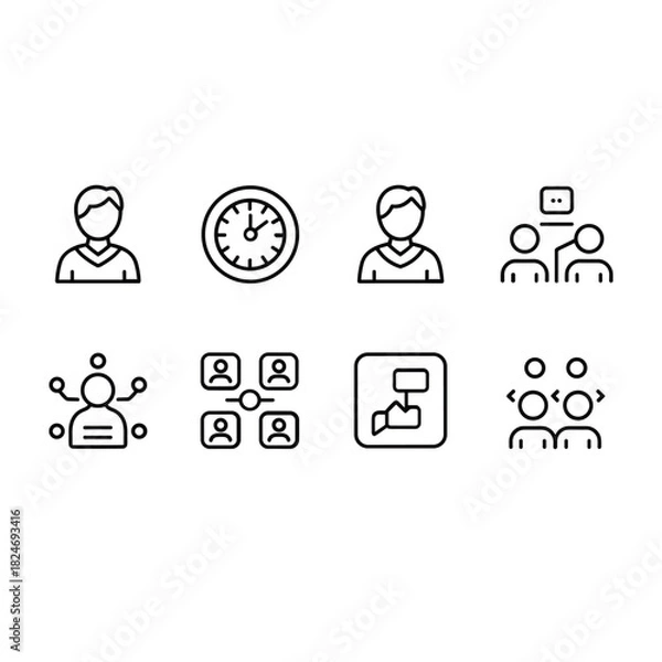 Fototapeta Abstract geometric shapes with bold colors and clean lines