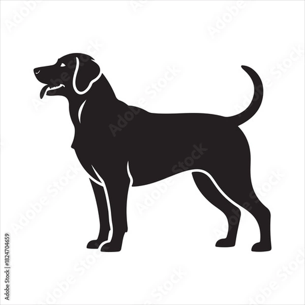 Obraz Standing Dog Icon – Simple Pet Silhouette Design