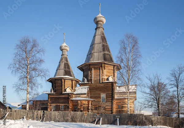 Fototapeta Wooden Cathedral in Kem