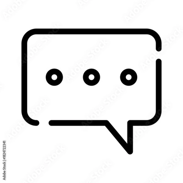 Obraz Modern messaging icon, communication concept symbol