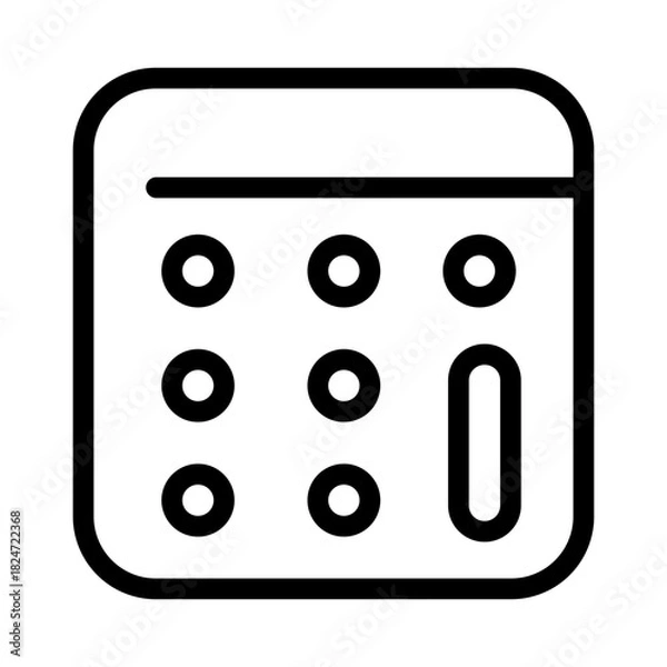 Obraz Simple calculator icon for finance and math needs
